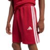 Raudoni vyriški treninginiai šortai medvilniniai Adidas Essentials 3-Stripes French Terry, modelio kodas KR2700.