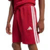 Raudoni vyriški treninginiai šortai medvilniniai Adidas Essentials 3-Stripes French Terry, modelio kodas KR2700.