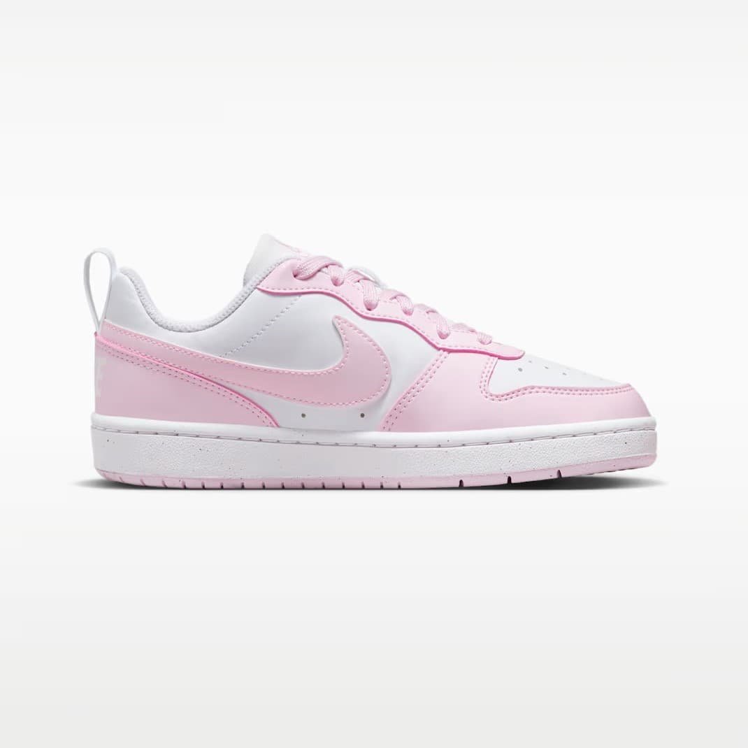 Nike Court Borough Low Recraft GS DV5456-105 – Balti / Rožiniai Kedai - Image 3