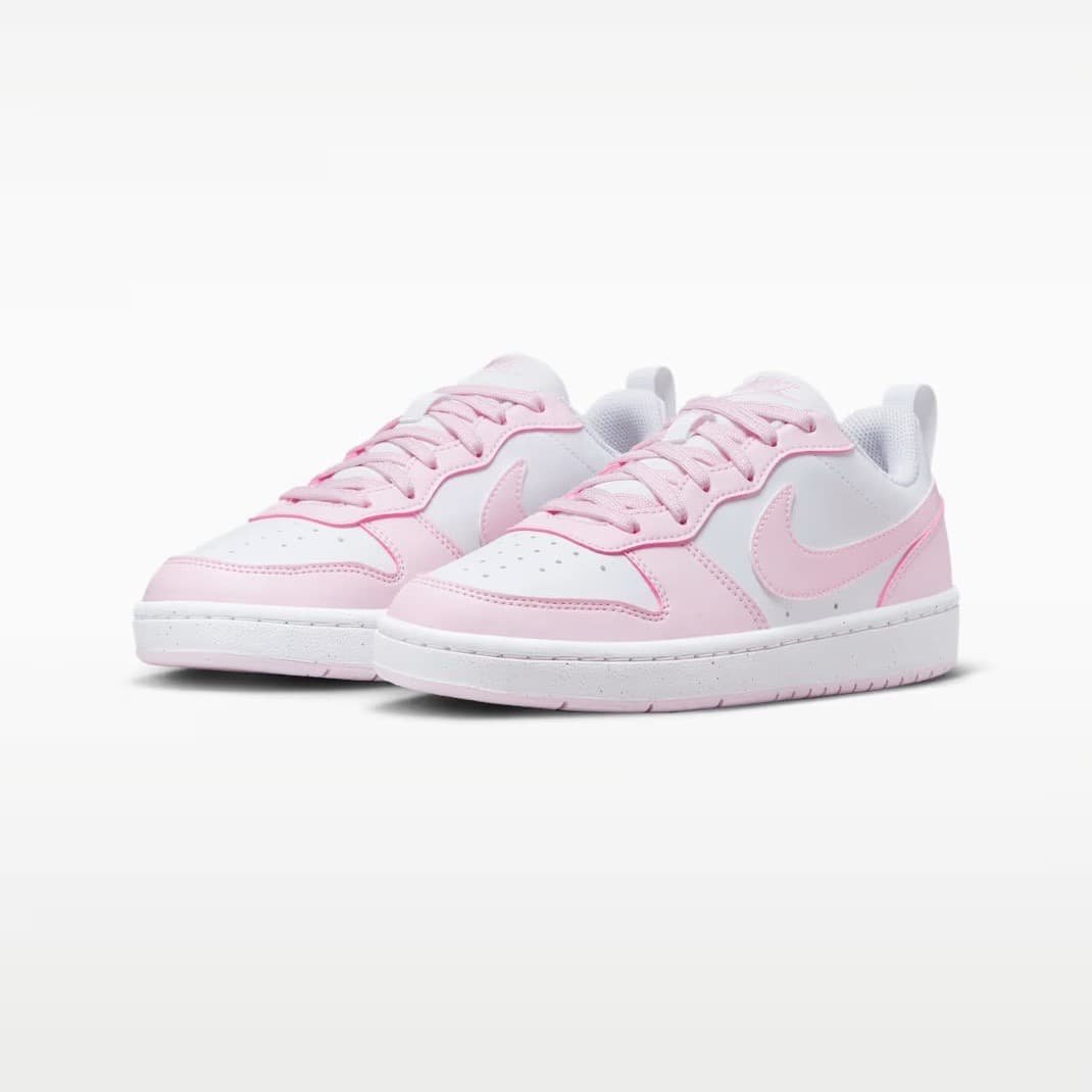 Nike Court Borough Low Recraft GS DV5456-105 – Balti / Rožiniai Kedai - Image 4