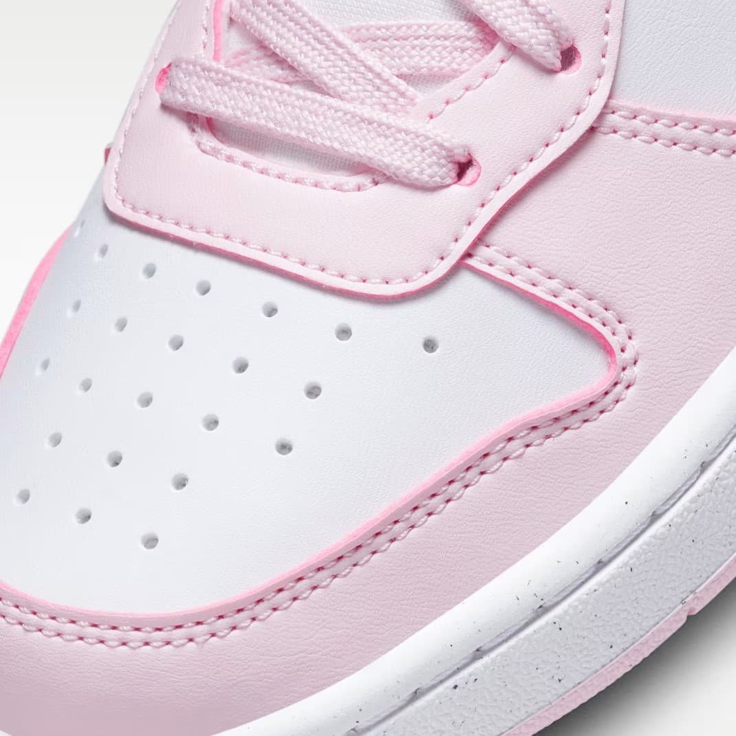 Nike Court Borough Low Recraft GS DV5456-105 – Balti / Rožiniai Kedai - Image 6