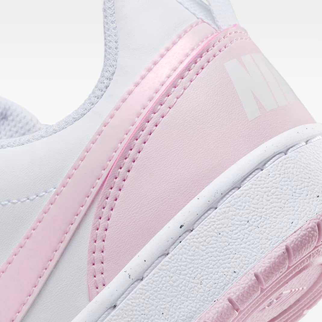 Nike Court Borough Low Recraft GS DV5456-105 – Balti / Rožiniai Kedai - Image 7