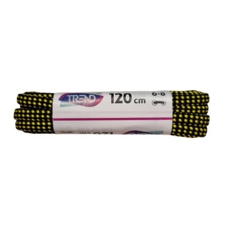 Salotinės ir juodos spalvos apvalūs batų raišteliai Trend 120 cm, modelis 961561.