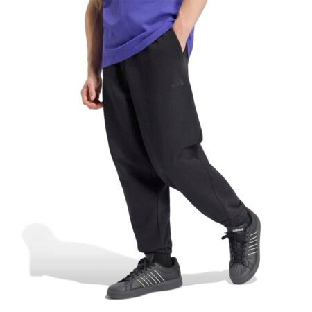 Juodos vyriškos medvilninės sportinės kelnės treningai Adidas Kit Small Logo Regular Cuffed Joggers KW2288.