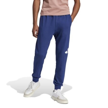 Tamsiai mėlynos vyriškos sportinės kelnės treningai Adidas Essentials Big Logo JE8967.