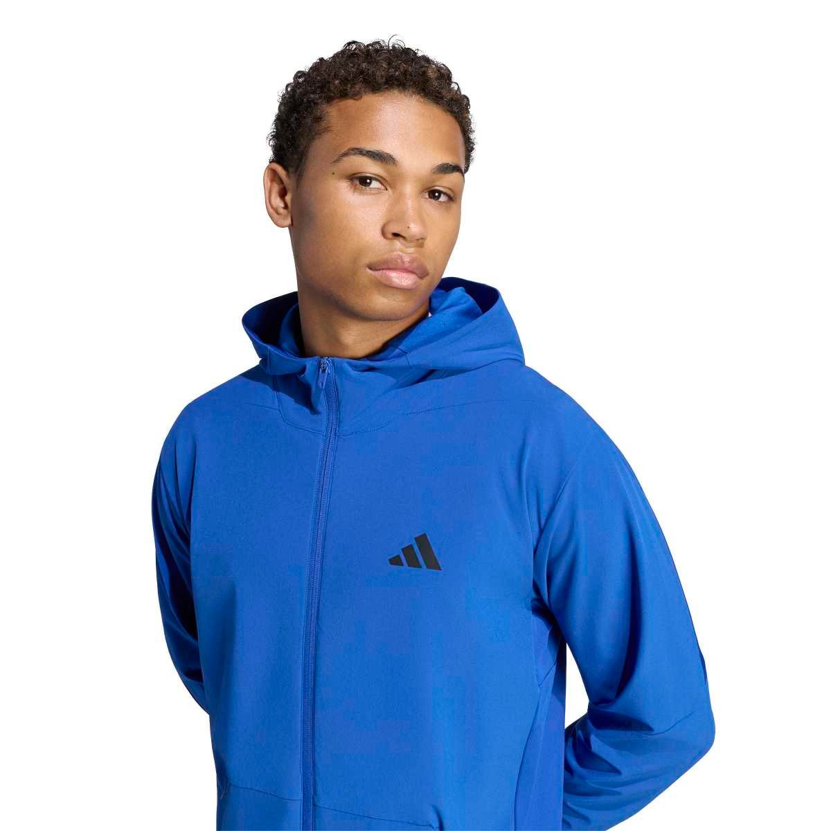 Adidas D4T KX6873 | Mėlynas Vyriškas Sportinis Džemperis Su Gobtuvu - Image 5
