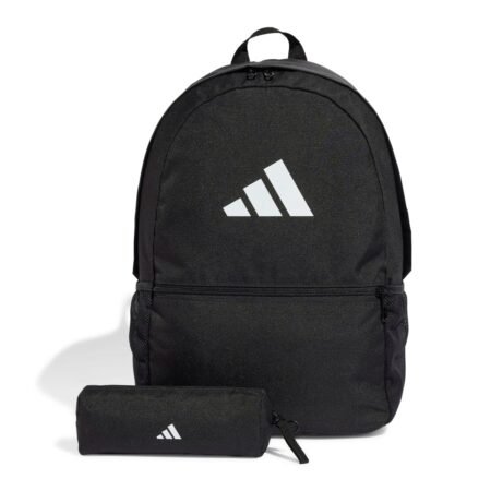 Juoda mokyklinė ir sportinė unisex kuprinė su penalu Adidas Classic Backpack With Pencil Case JI8081.