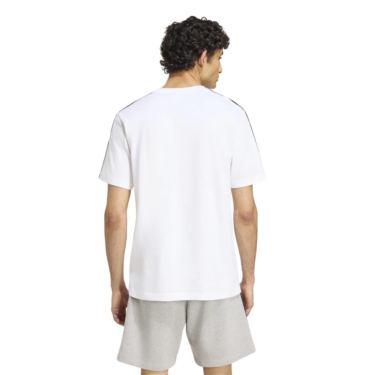 Adidas 3-Stripes T-Shirts KY4116 | Balti Vyriški Medvilniniai Marškinėliai - Image 2