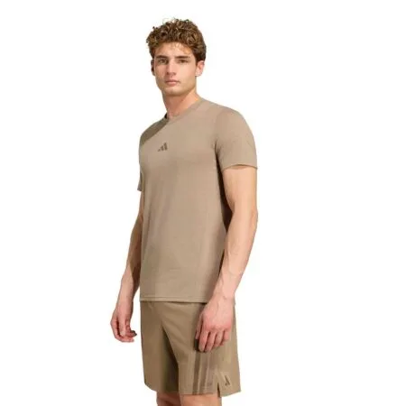 Smėlio spalvos vyriški sportiniai marškinėliai treniruotėms Adidas Designed for Training Workout Tee KS3815.