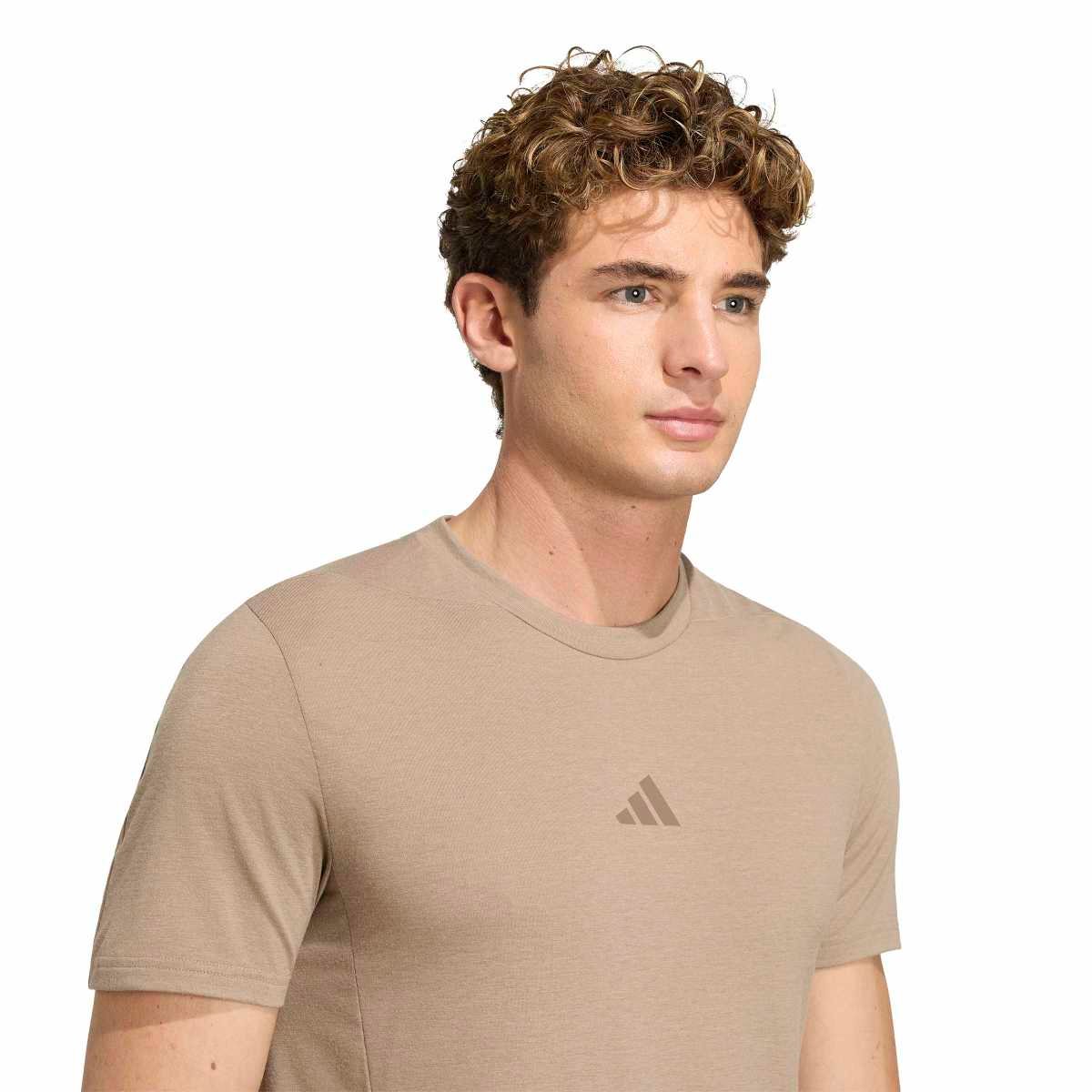 Adidas D4T KS3815 | Smėlio Spalvos Vyriški Sportiniai Marškinėliai - Image 5