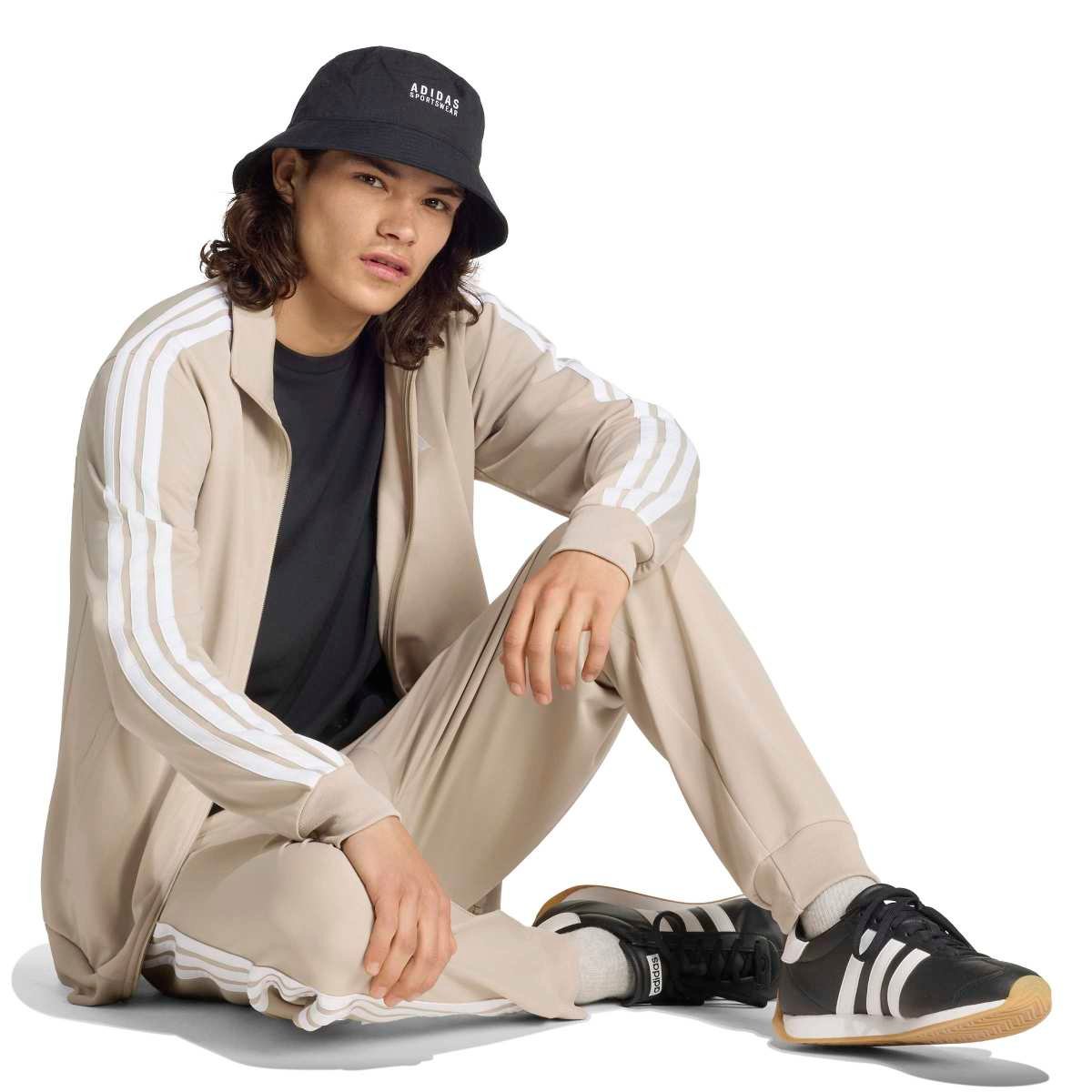 Adidas 3s Tracksuit KY2276 | Smėlio Spalvos Vyriškas Sportinis Kostiumas (Treningai) - Image 2