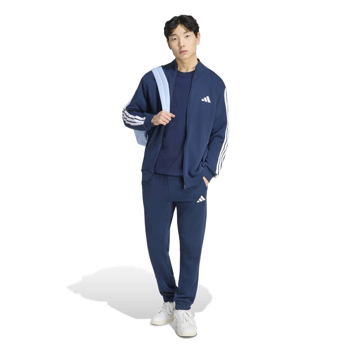 Adidas 3s FT Tracksuit KZ2433 | Mėlynas Vyriškas Medvilninis Sportinis Kostiumas - Image 3