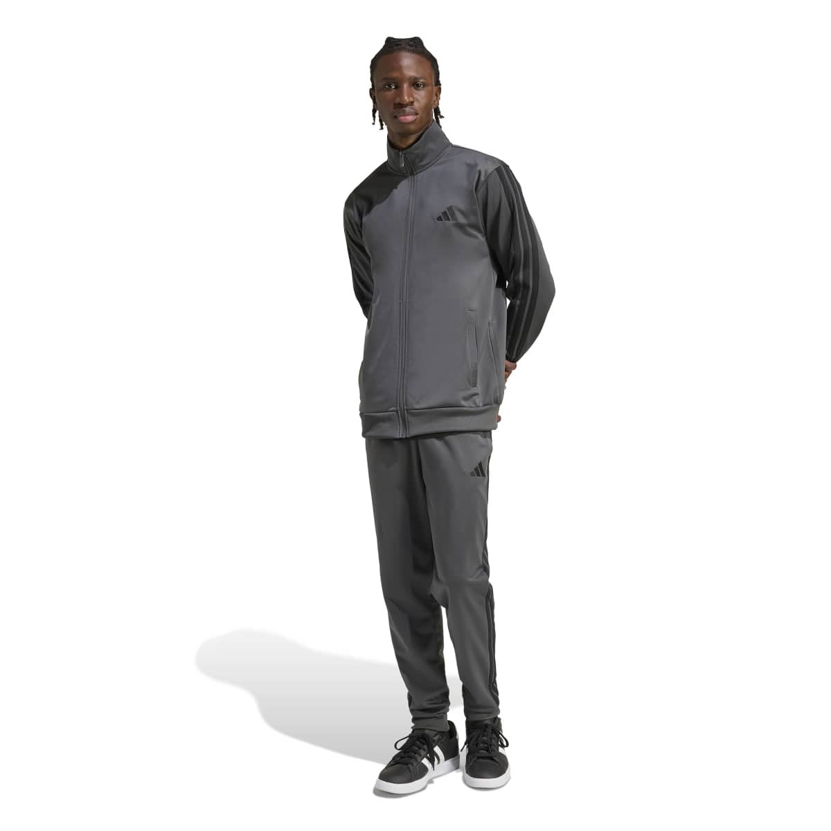 Adidas 3s Tracksuit KC1355 | Tamsiai Pilkas Vyriškas Sportinis Kostiumas (Treningai) - Image 3