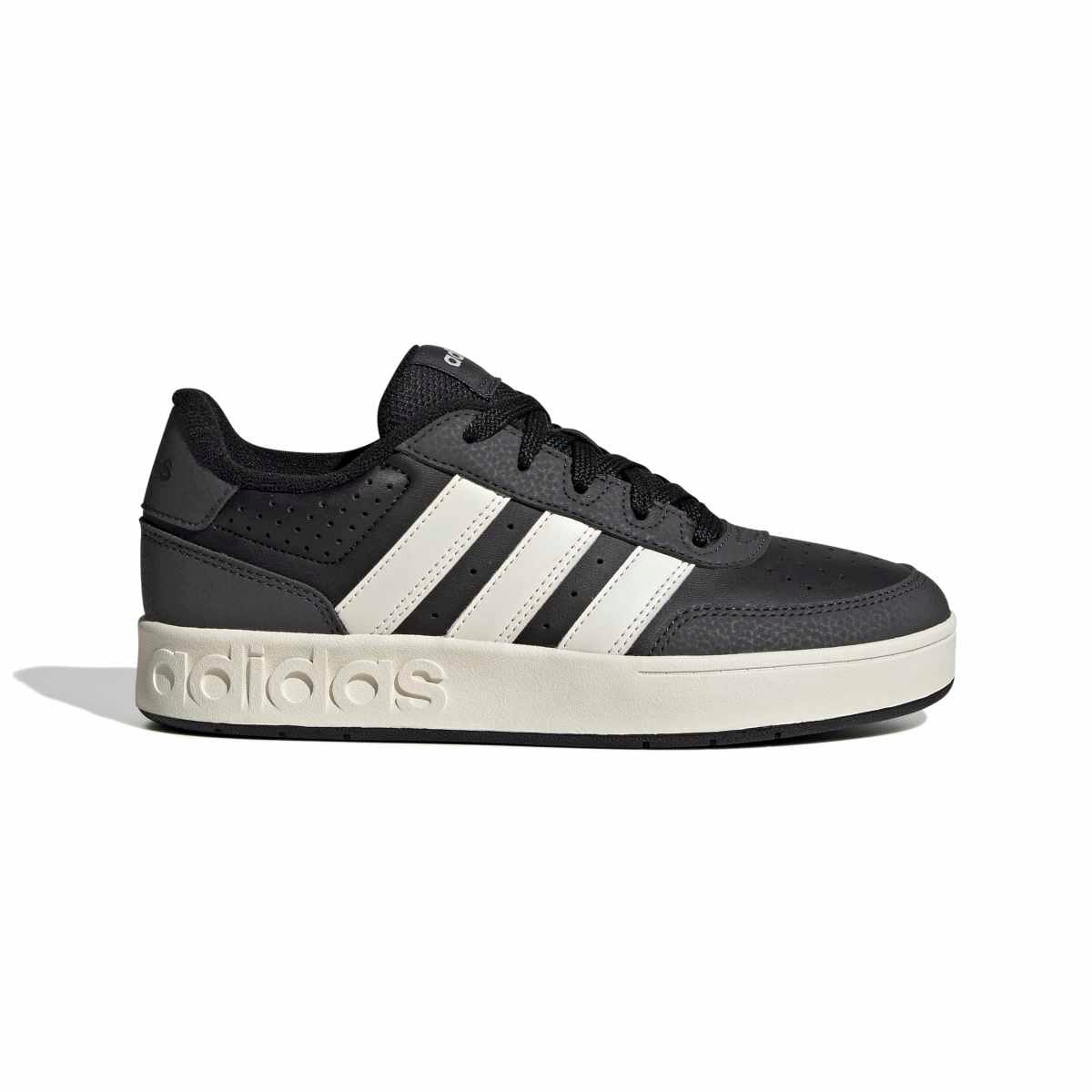 Juodi vaikiški paauglių sportbačiai kedai mokyklai Adidas Breakbase JP9929.
