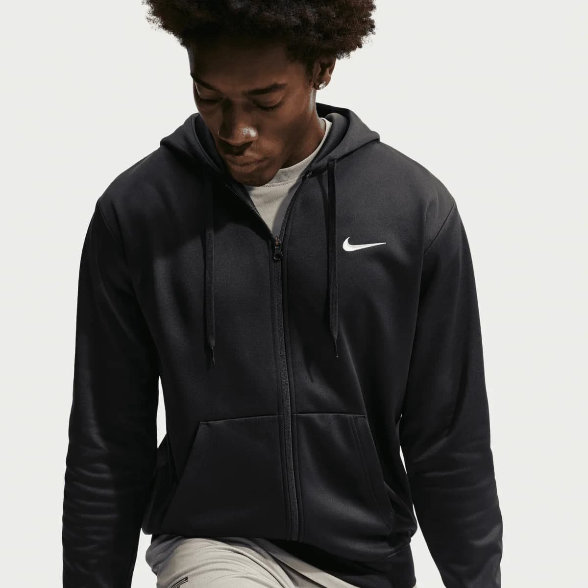 Nike Therma-FIT Hoodie IM5442-010 | Juodas Vyriškas Šiltas Džemperis - Image 3