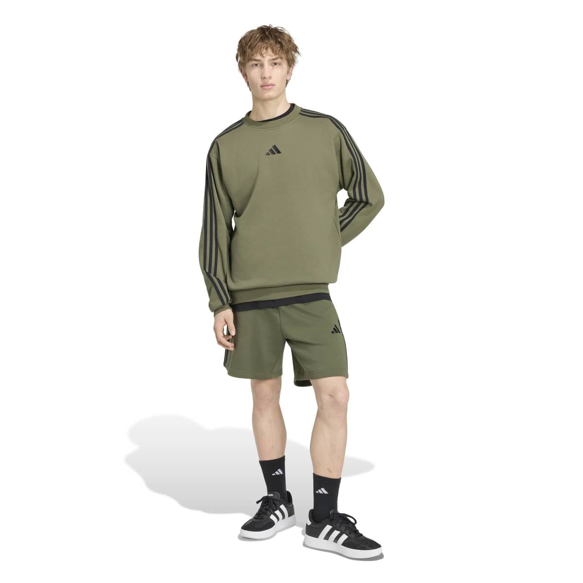 Adidas FL Sweatshirt KY4160 | Chaki Vyriškas Džemperis Su Pūkeliu (Bliuzonas) - Image 3