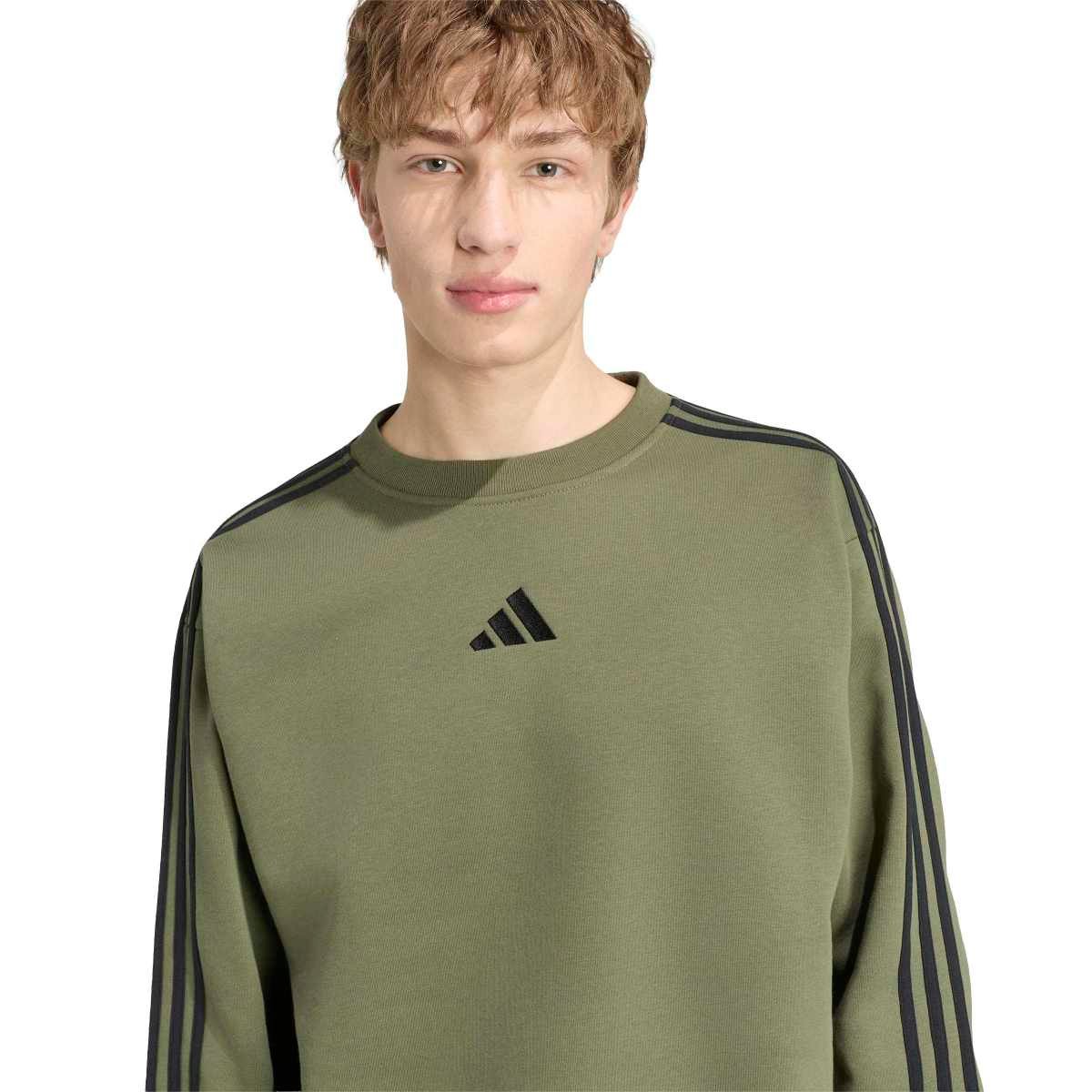 Adidas FL Sweatshirt KY4160 | Chaki Vyriškas Džemperis Su Pūkeliu (Bliuzonas) - Image 4