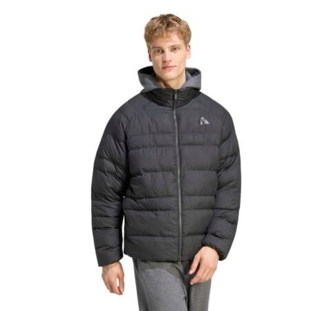 Juoda vyriška rudeninė žieminė striukė supakuojama Adidas Essentials Packable Insulated Jacket KF2710.
