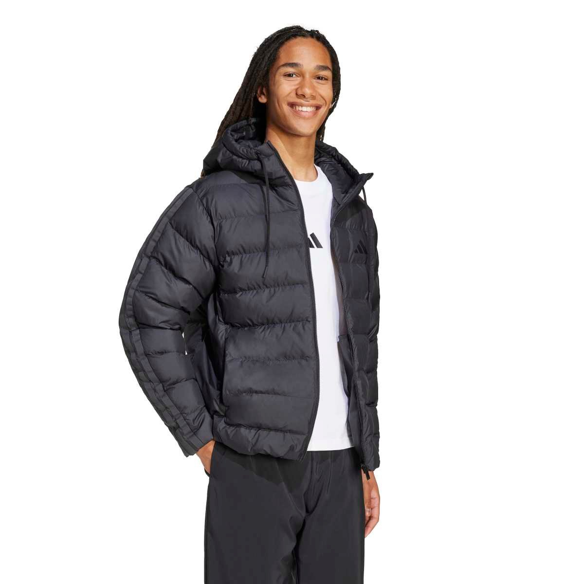Adidas ClimaWarm Jacket KE8328 | Juoda Vyriška Žieminė Striukė Su Gobtuvu - Image 3