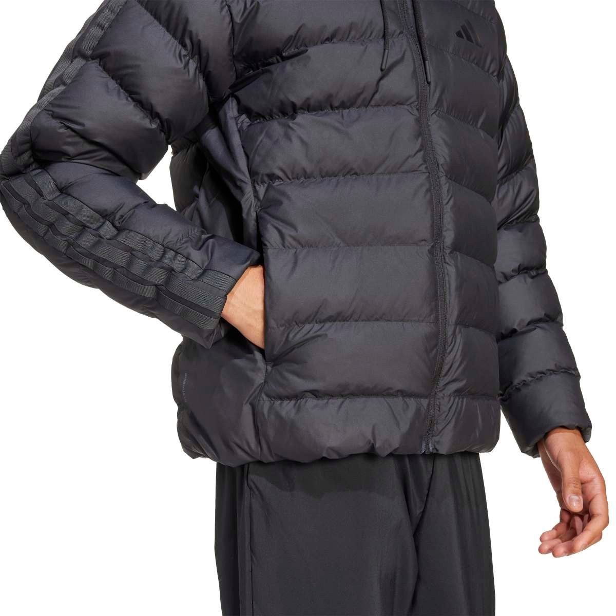 Adidas ClimaWarm Jacket KE8328 | Juoda Vyriška Žieminė Striukė Su Gobtuvu - Image 4