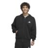 Juodas vyriškas džemperis bliuzonas su užtrauktuku ir gobtuvu Adidas Feelcozy Full-Zip Hoody IA6045.