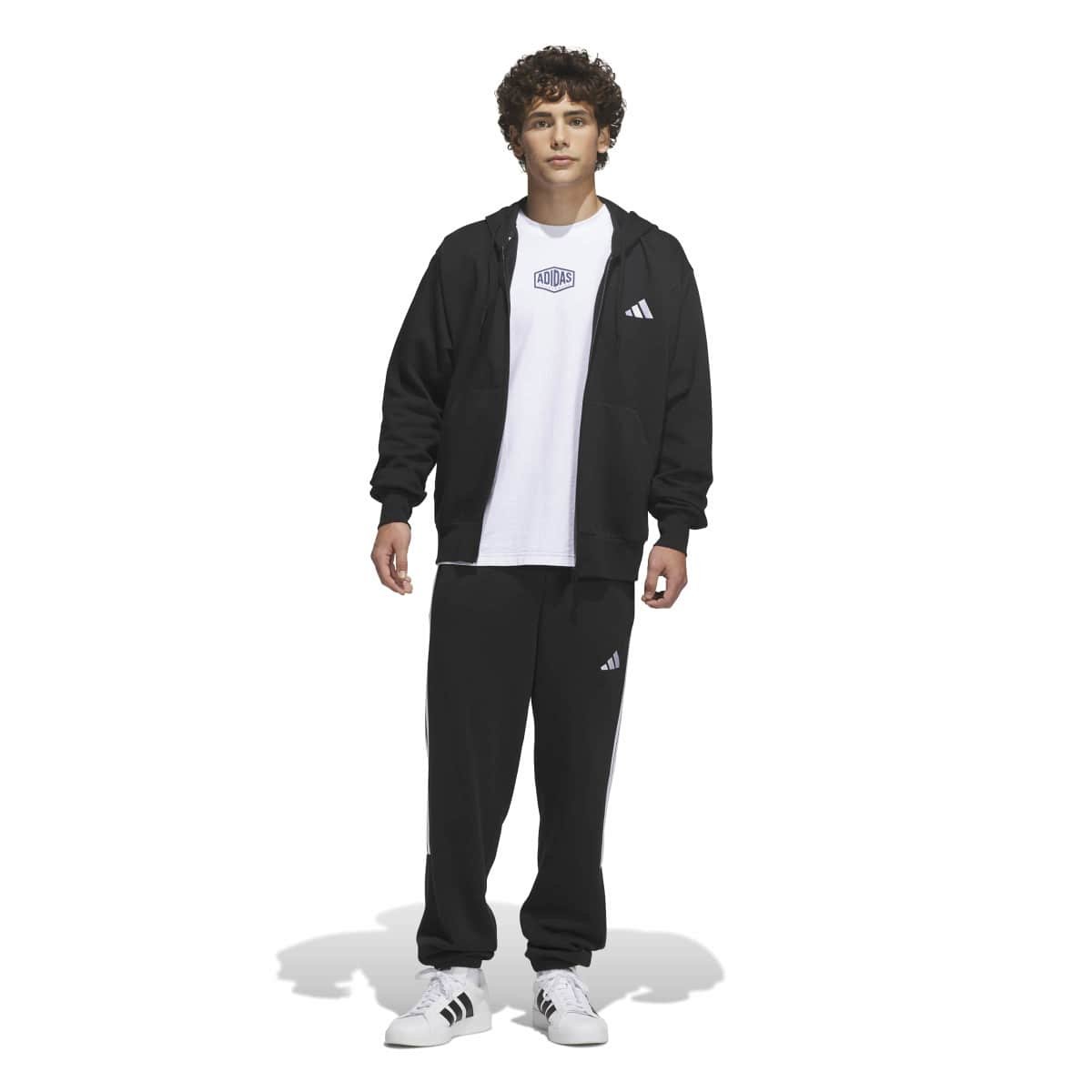 Adidas FL Hoody IA6045 | Juodas Vyriškas Džemperis Su Užtrauktuku ir Gobtuvu - Image 3