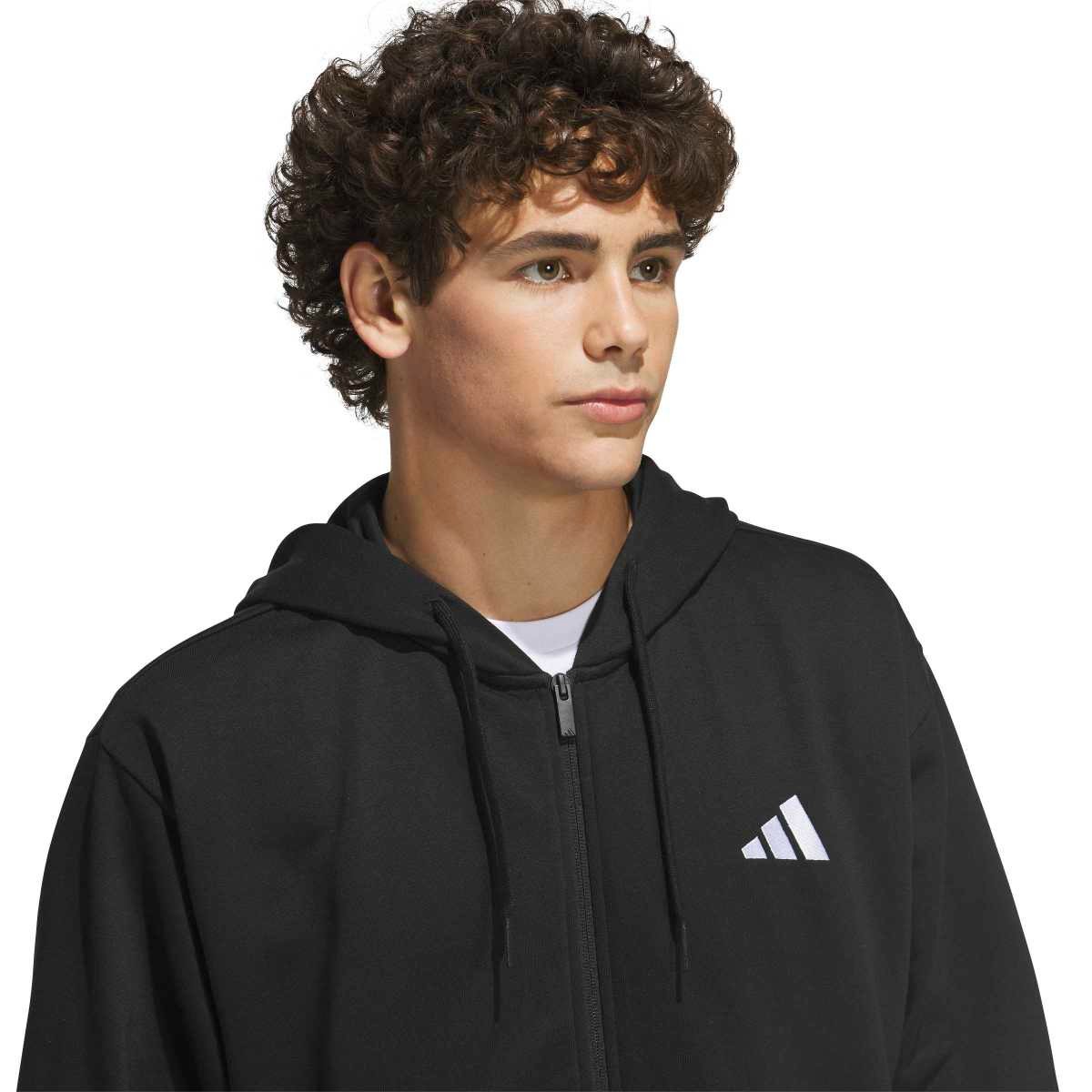 Adidas FL Hoody IA6045 | Juodas Vyriškas Džemperis Su Užtrauktuku ir Gobtuvu - Image 4