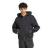 Juodas vyriškas medvilninis džemperis bliuzonas su užtrauktuku ir gobtuvu Adidas Kit Small Logo Full-Zip Hoodie KW2289.