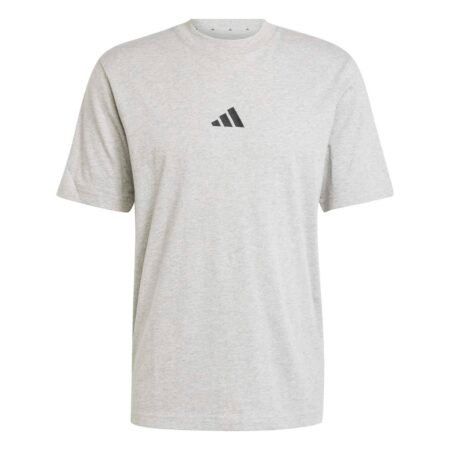Pilki vyriški medvilniniai marškinėliai trumpomis rankovėmis Adidas Essentials Small Logo JF1091.